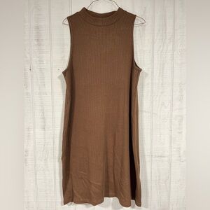 Old Navy Mock-Neck Rib-Knit midi shift sweater dress